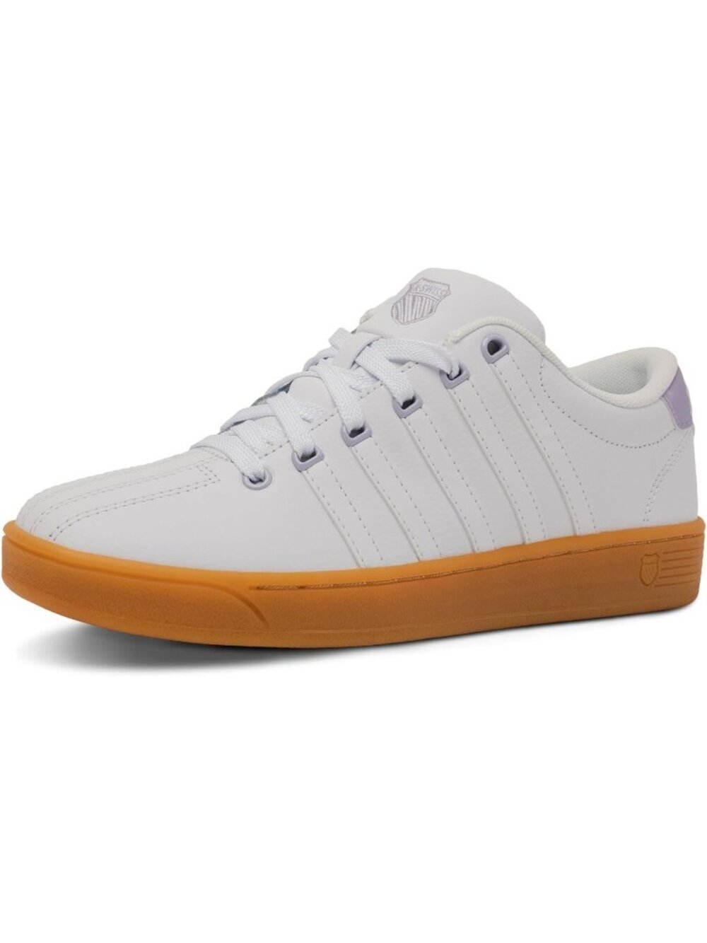 Women's White Lilac Slip On Comfortable Platform Lace Up Modern Fashion Sneakers